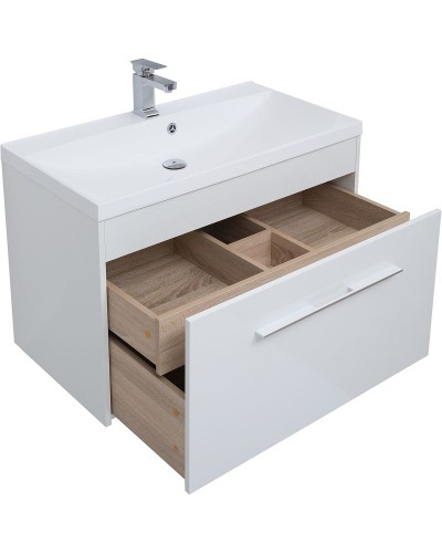 Тумба под раковину Aquanet Августа 90 274019 подвесная Белый глянец