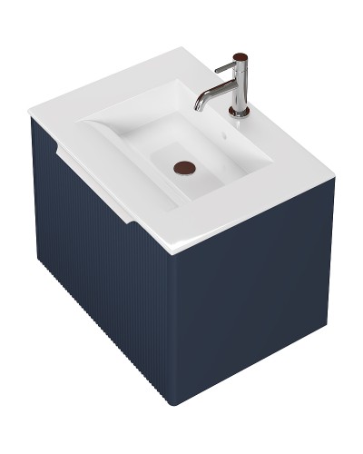 Тумба под раковину Creto Luna 60 17-Bl60 подвесная Blue