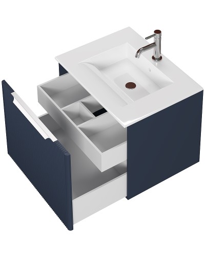 Тумба под раковину Creto Luna 60 17-Bl60 подвесная Blue