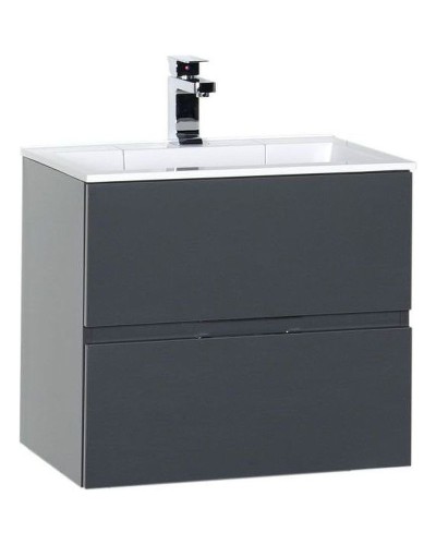 Тумба с раковиной Aquanet Алвита 60 213094 подвесная Серый антрацит
