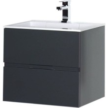 Тумба с раковиной Aquanet Алвита 60 213094 подвесная Серый антрацит