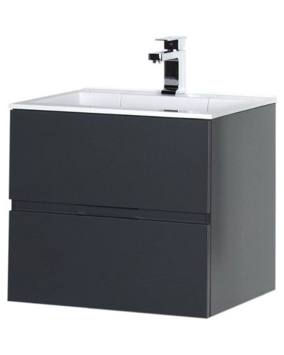Тумба с раковиной Aquanet Алвита 60 213094 подвесная Серый антрацит