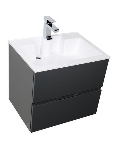 Тумба с раковиной Aquanet Алвита 60 213094 подвесная Серый антрацит