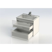 Тумба с раковиной Aquanet Алвита 60 213094 подвесная Серый антрацит