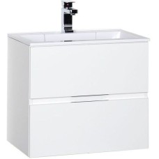 Тумба с раковиной Aquanet Алвита 60 213095 подвесная Белый глянец