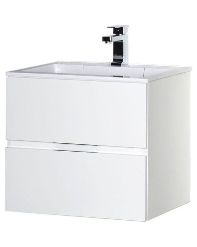 Тумба с раковиной Aquanet Алвита 60 213095 подвесная Белый глянец