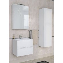 Тумба с раковиной Aquanet Алвита 60 213095 подвесная Белый глянец