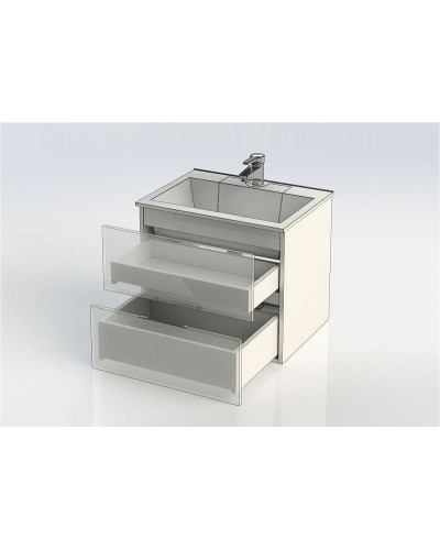 Тумба с раковиной Aquanet Алвита 60 213095 подвесная Белый глянец