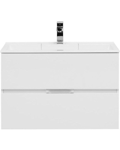 Тумба с раковиной Aquanet Алвита 80 238368 подвесная Белый глянец