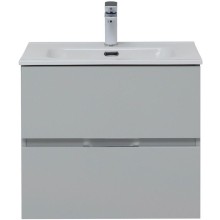 Тумба под раковину Aquanet Алвита New 60 277512 подвесная Серая матовая