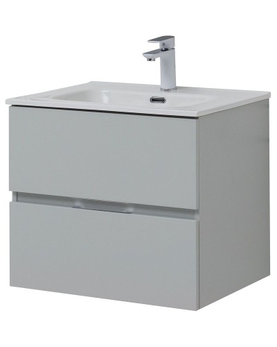 Тумба под раковину Aquanet Алвита New 60 277512 подвесная Серая матовая