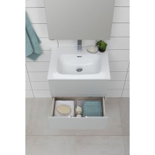 Тумба под раковину Aquanet Алвита New 60 277512 подвесная Серая матовая