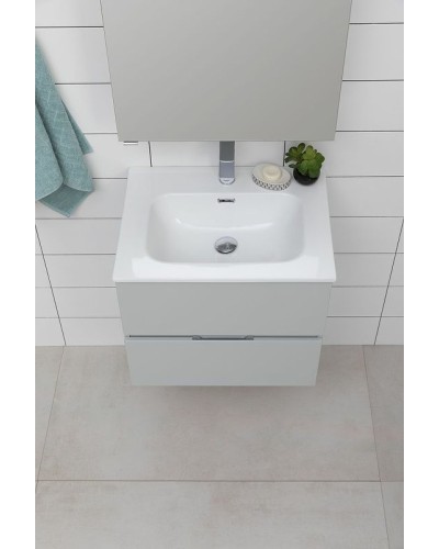 Тумба под раковину Aquanet Алвита New 60 277512 подвесная Серая матовая