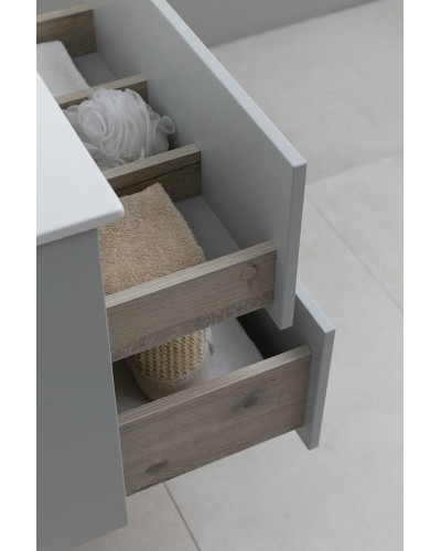 Тумба под раковину Aquanet Алвита New 60 277512 подвесная Серая матовая