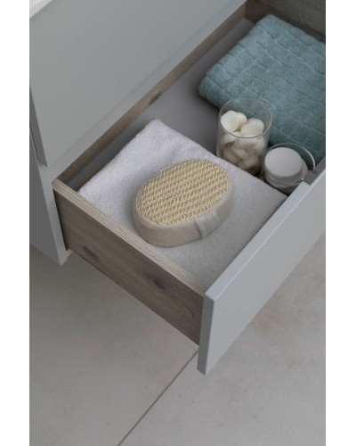 Тумба под раковину Aquanet Алвита New 60 277512 подвесная Серая матовая