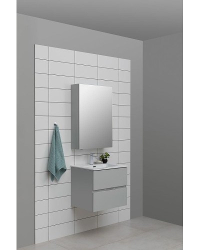 Тумба под раковину Aquanet Алвита New 60 277512 подвесная Серая матовая