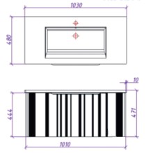 Тумба под раковину Creto Luna 100 17-IV100 подвесная Ivory