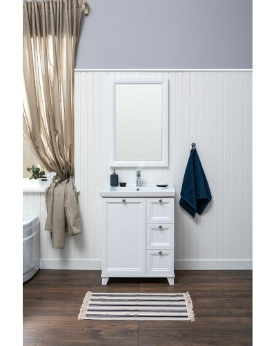 Тумба под раковину Aquanet Амели 70 261988 Белая матовая