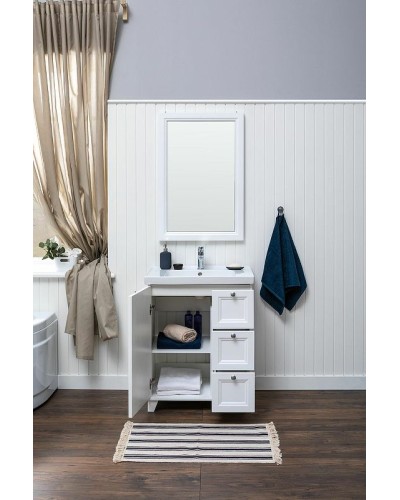 Тумба под раковину Aquanet Амели 70 261988 Белая матовая