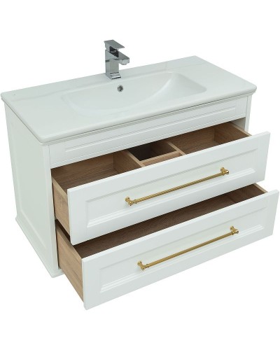 Тумба под раковину Aquanet Бостон М 100 243781 Белая матовая