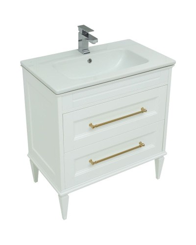 Тумба под раковину Aquanet Бостон М 80 243782 Белая матовая