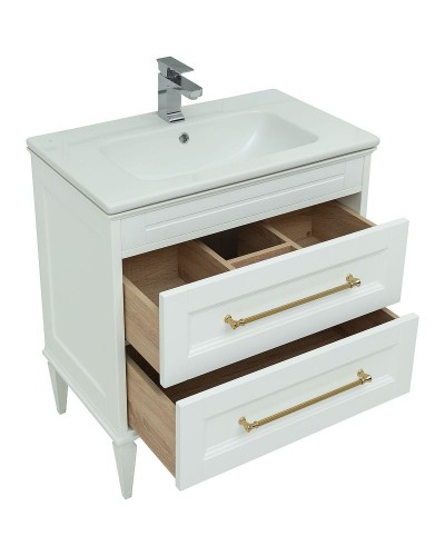 Тумба под раковину Aquanet Бостон М 80 243782 Белая матовая