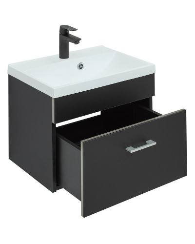 Тумба под раковину Aquanet Верона 50 272430 подвесная Черная матовая