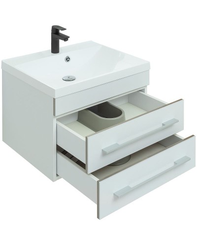 Тумба под раковину Aquanet Верона 58 272423 подвесная Белая матовая