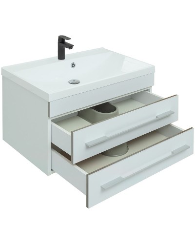Тумба под раковину Aquanet Верона 75 272422 подвесная Белая матовая