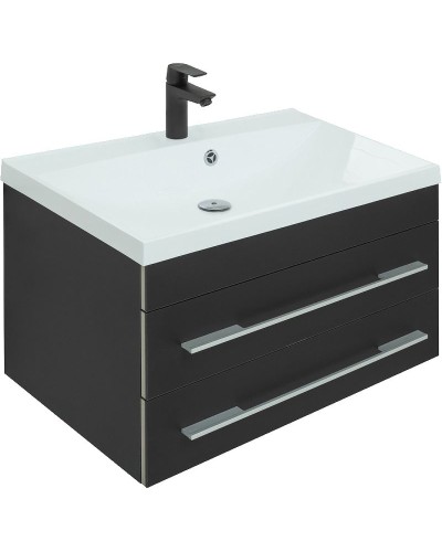 Тумба под раковину Aquanet Верона 75 272427 подвесная Черная матовая