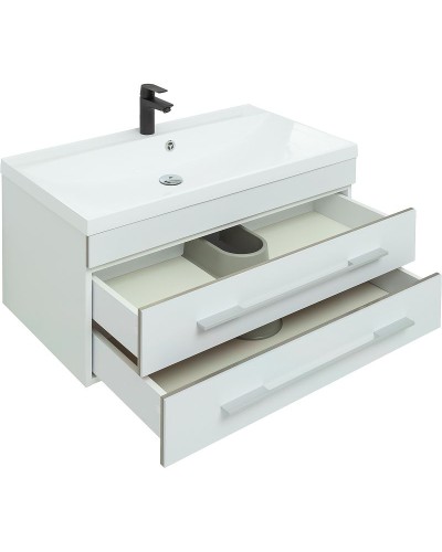 Тумба под раковину Aquanet Верона 90 272424 подвесная Белая матовая