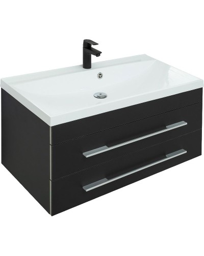 Тумба под раковину Aquanet Верона 90 272429 подвесная Черная матовая