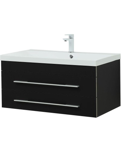 Тумба под раковину Aquanet Верона 90 272429 подвесная Черная матовая