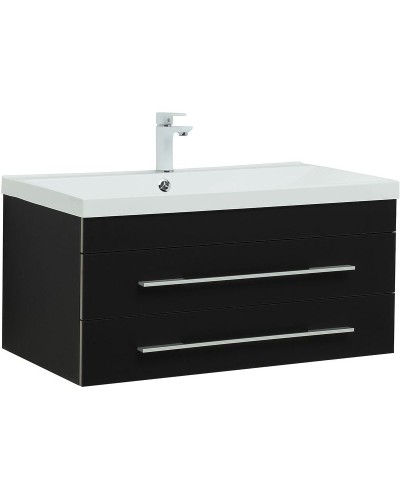 Тумба под раковину Aquanet Верона 90 272429 подвесная Черная матовая