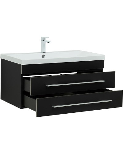 Тумба под раковину Aquanet Верона 90 272429 подвесная Черная матовая