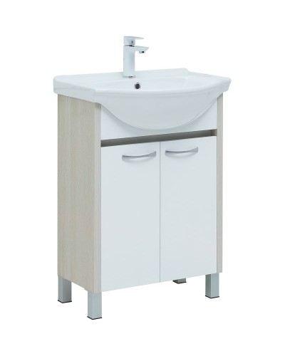 Тумба под раковину Aquanet Донна 60 273996 Белый дуб Белая