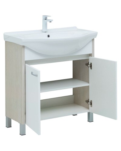 Тумба под раковину Aquanet Донна 80 274170 Белый дуб Белая