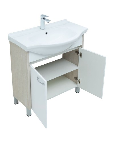 Тумба под раковину Aquanet Донна 80 274170 Белый дуб Белая