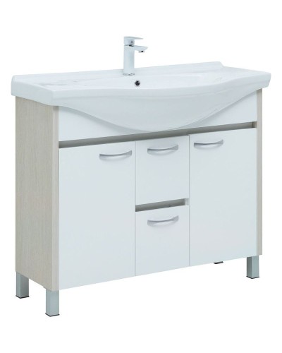 Тумба под раковину Aquanet Донна 100 274164 Белый дуб Белая