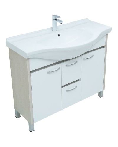 Тумба под раковину Aquanet Донна 100 274164 Белый дуб Белая