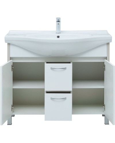 Тумба под раковину Aquanet Донна 100 274164 Белый дуб Белая