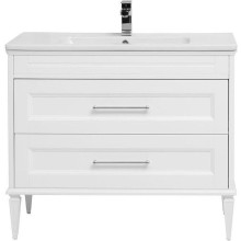 Тумба с раковиной Aquanet Бостон М 100 212669 Белая матовая