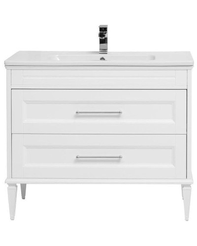 Тумба с раковиной Aquanet Бостон М 100 212669 Белая матовая