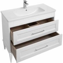 Тумба с раковиной Aquanet Бостон М 100 212669 Белая матовая