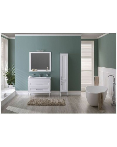 Тумба с раковиной Aquanet Бостон М 100 212669 Белая матовая