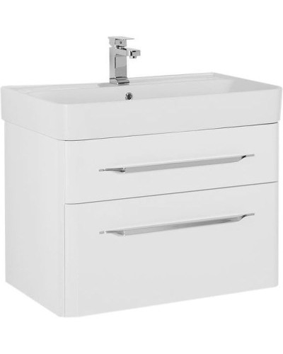 Тумба с раковиной Aquanet Виченца 80 212666 подвесная Белый глянец