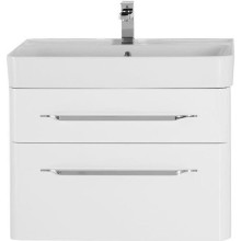 Тумба с раковиной Aquanet Виченца 80 212666 подвесная Белый глянец