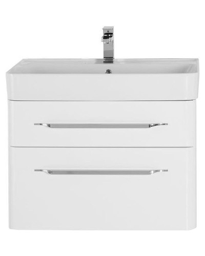 Тумба с раковиной Aquanet Виченца 80 212666 подвесная Белый глянец