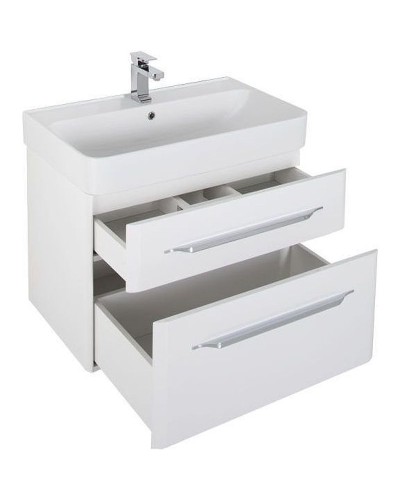 Тумба с раковиной Aquanet Виченца 80 212666 подвесная Белый глянец
