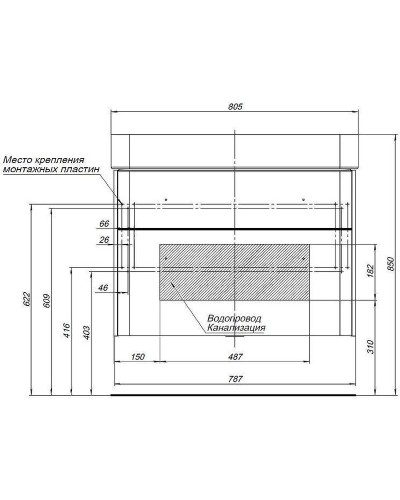 Тумба с раковиной Aquanet Виченца 80 212666 подвесная Белый глянец